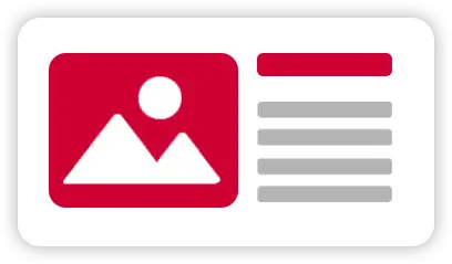 Przykład karty interfejsu aplikacji dla firm – grafika z ikoną i opisem funkcji